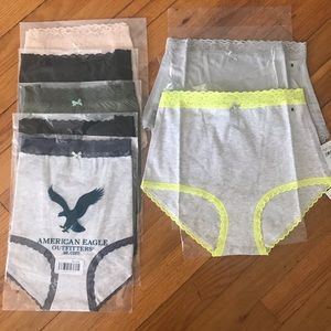 Aerie - 7 pack - high-waisted cotton/lace undies
